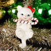 Noble Gems Cat with Candy Cane Ornament