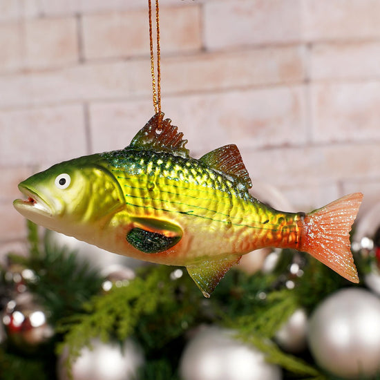 Bass Fish Glass Noble Gems Ornament Kurt Adler - Christmas Place
