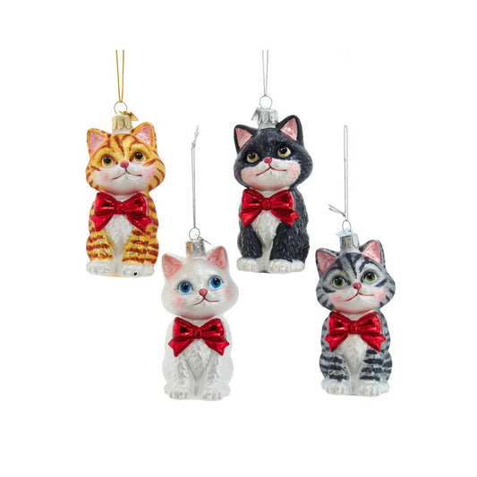 NG Cat With Bow Ornament - Christmas Place