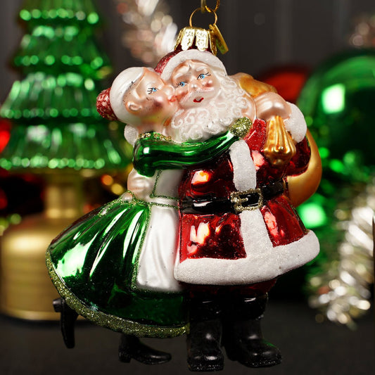 Noble Gems Santa and Mrs. Claus Kiss - Christmas Place