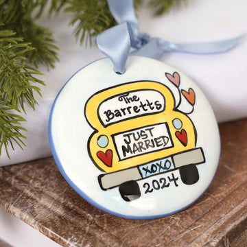 Just Married Car Ornament