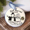 Just Married Snowcouple Ornament