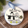 Just Married Snowcouple Ornament