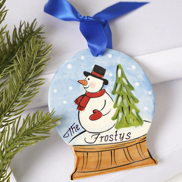 NWC Snowman Blue Snowglobe - Christmas Place