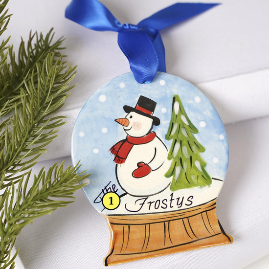 NWC Snowman Blue Snowglobe - Christmas Place