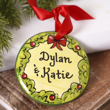 Wreath Bow Green Ornament