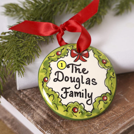 Wreath Bow White Ornament