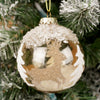 Woodland Ball Christmas Ornament 2 Styles Brown Deer - Christmas Place