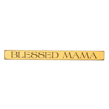 18In Blessed Mama Wood Sign