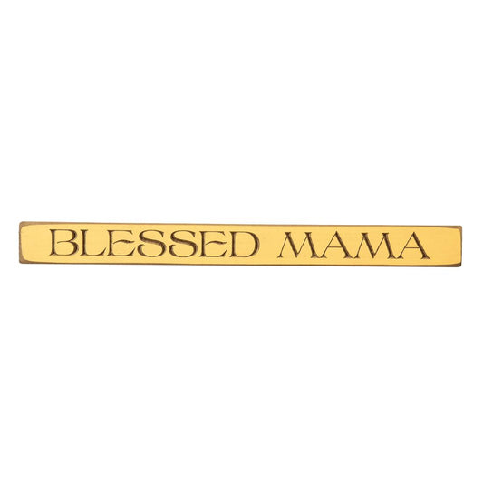 18In Blessed Mama Wood Sign