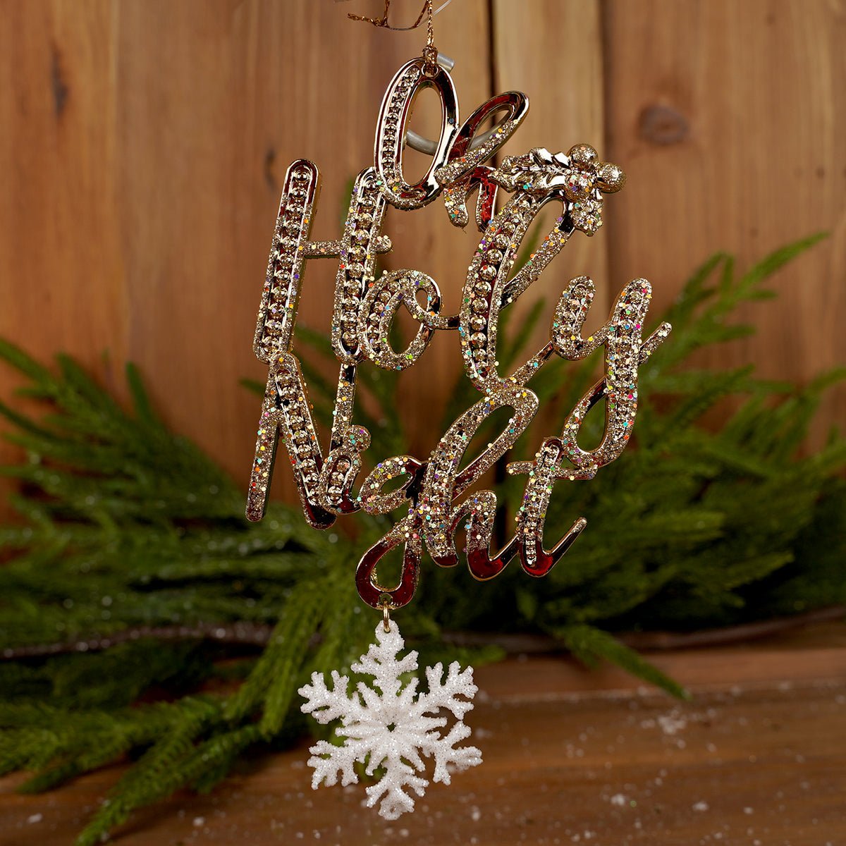 Oh Holy Night Gold Ornament - Christmas Place
