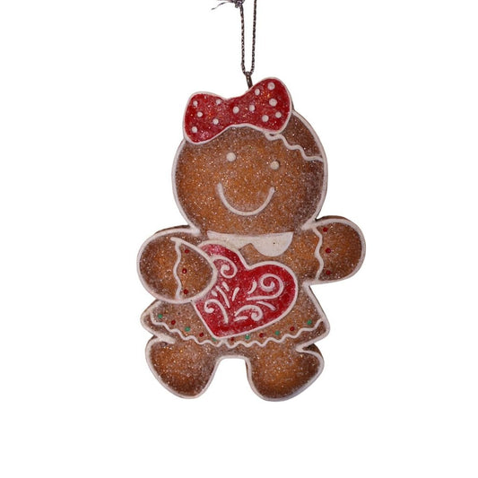 Gingerbread Girl With Heart Ornament - Christmas Place