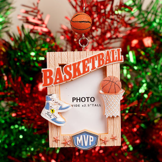 Basketball Photo Frame Ornament - Christmas Place