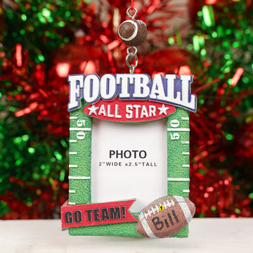 Football Photo Frame Ornament