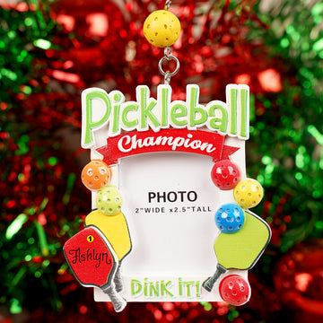 Pickleball Photo Frame Ornament