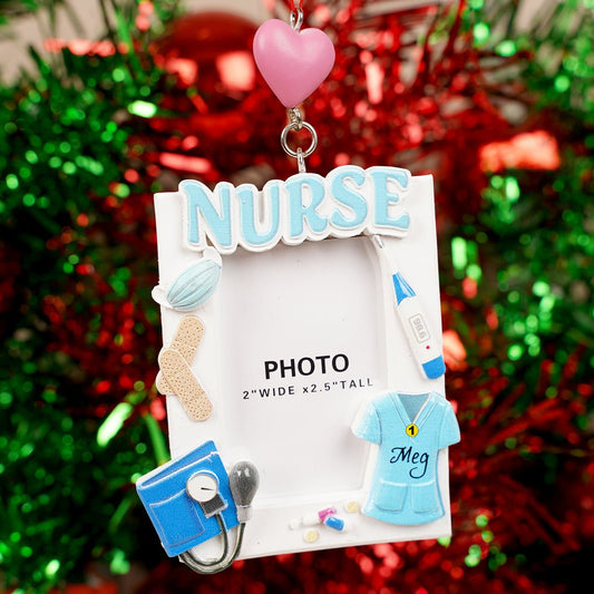 Nurse Photo Frame Ornament - Christmas Place