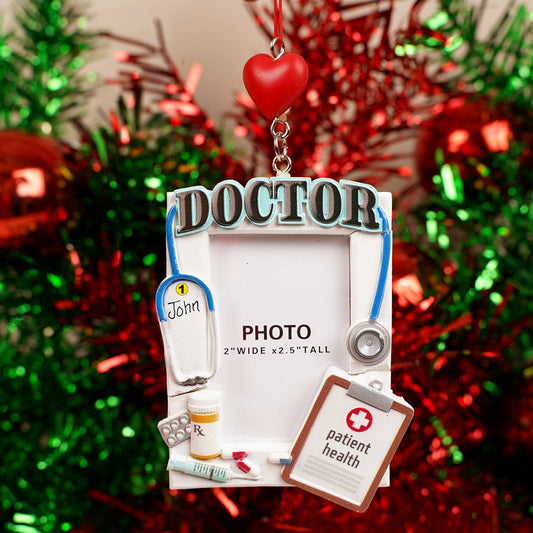 Doctor Photo Frame Ornament - Christmas Place