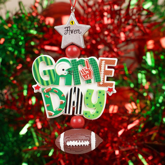 Football Dangle Ornament - Christmas Place