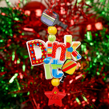 Pickleball Dangle Ornament
