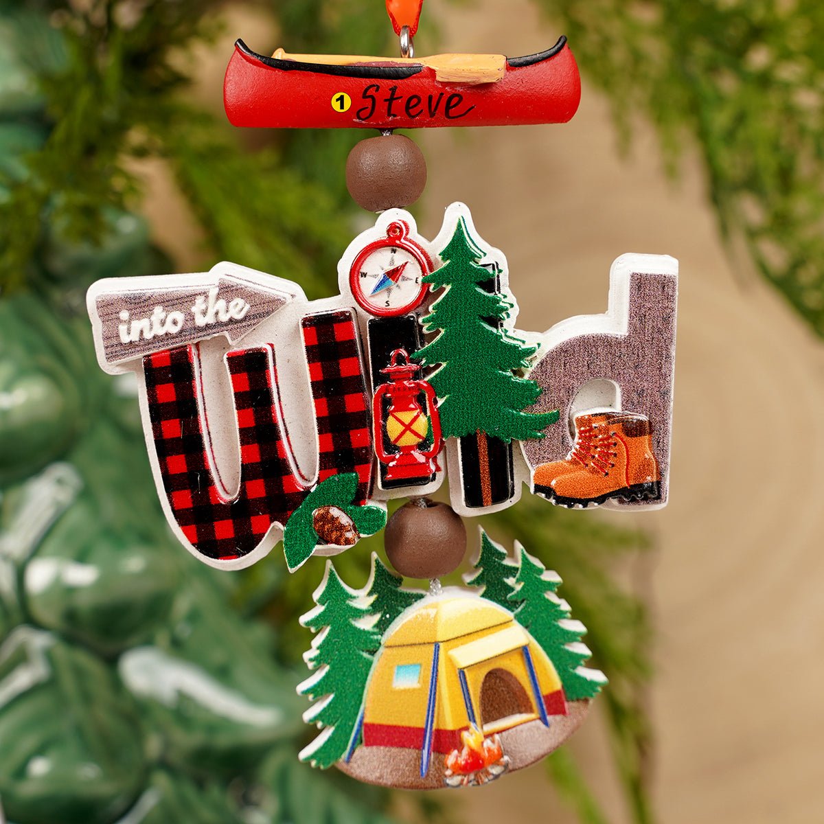 Into the Wild Camping Christmas Ornament - Christmas Place