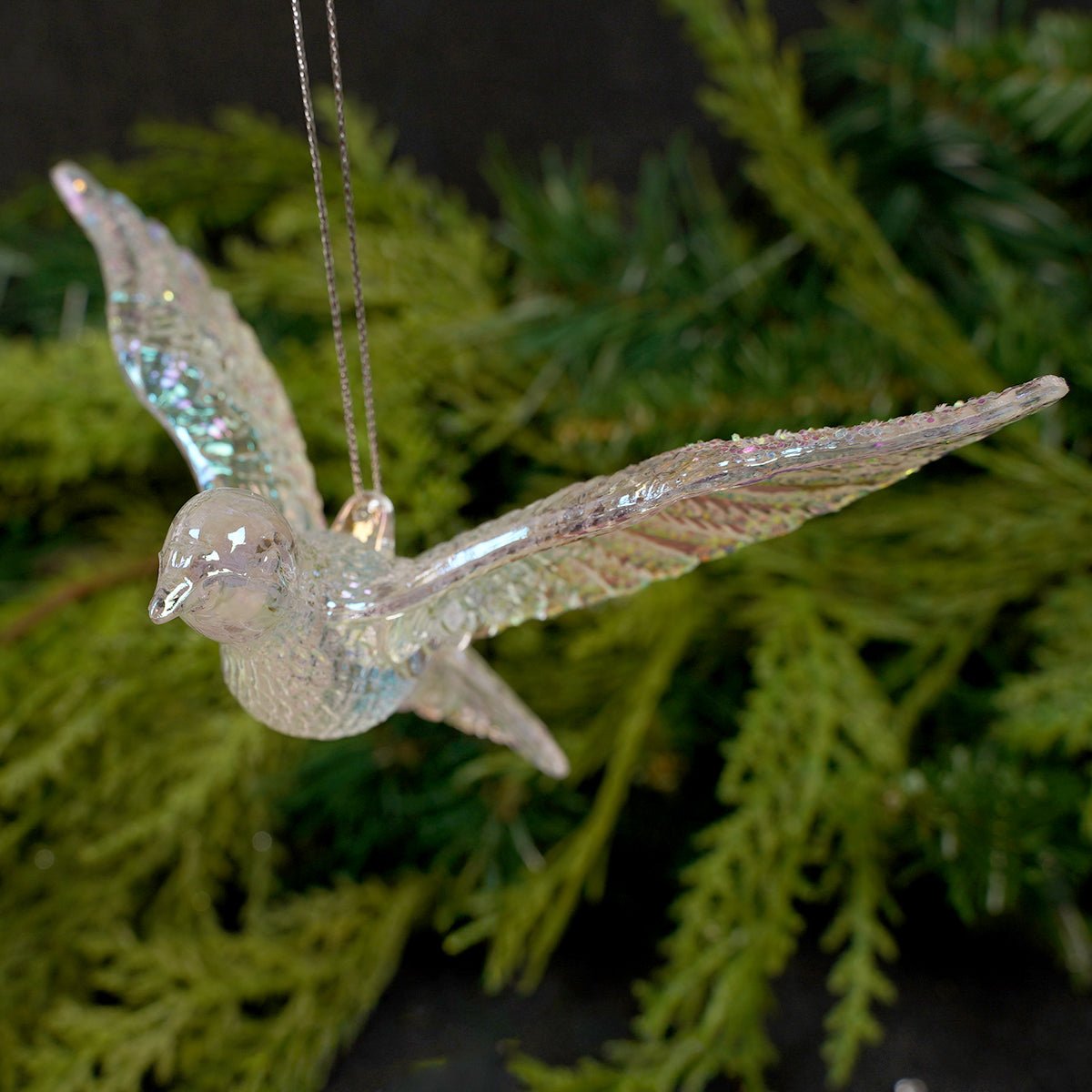 Iridescent Dove Christmas Ornaments 2 Styles - Christmas Place