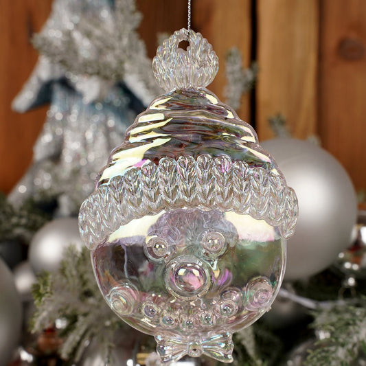 5Inch Iridescent Snowman Ornament - Christmas Place