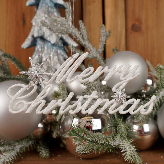 7.5Inch Elegant Merry Christmas Ornament