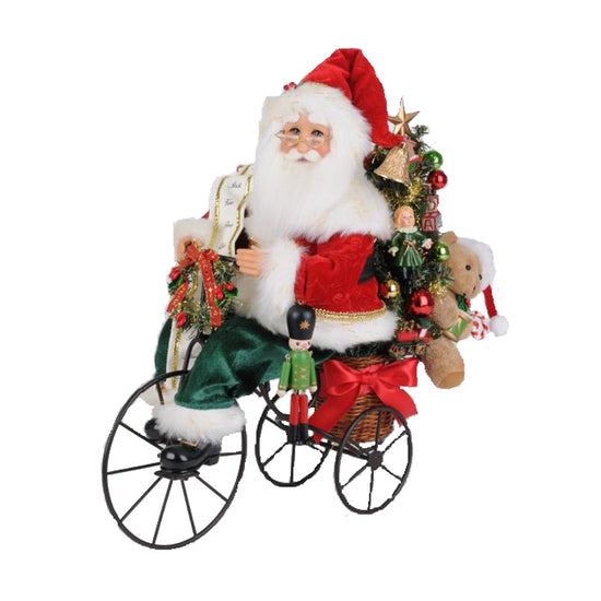 Lighted Biking Through Christmas Santa - Christmas Place