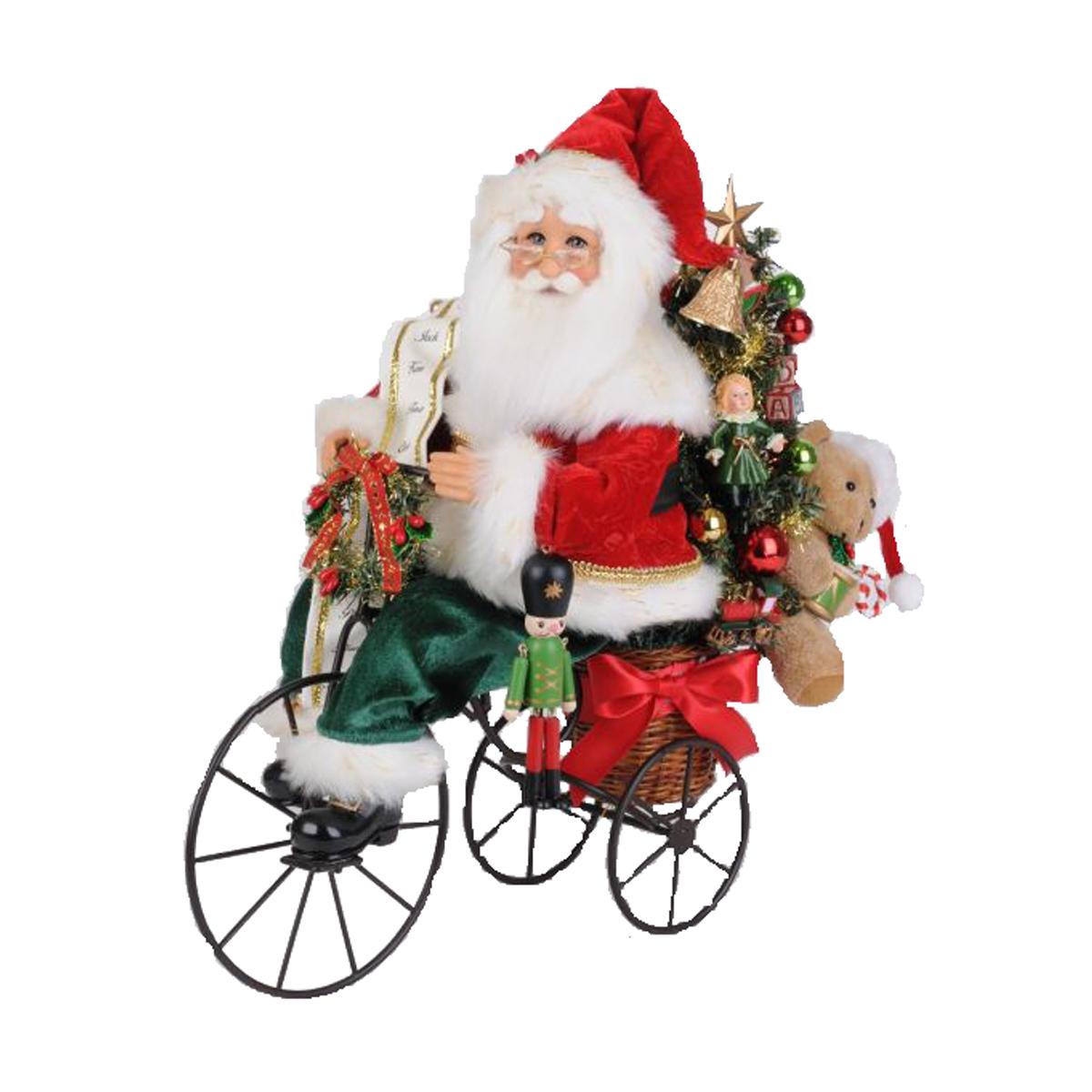 Lighted Biking Through Christmas Santa - Christmas Place