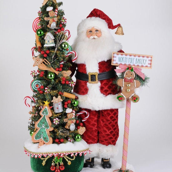 Lighted North Pole Bakery Santa - Christmas Place