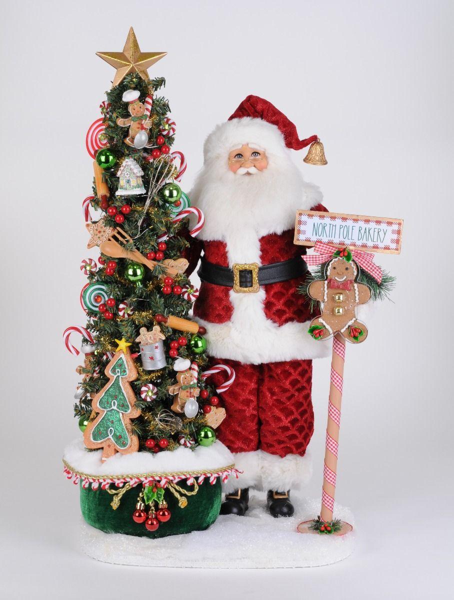 Lighted North Pole Bakery Santa - Christmas Place