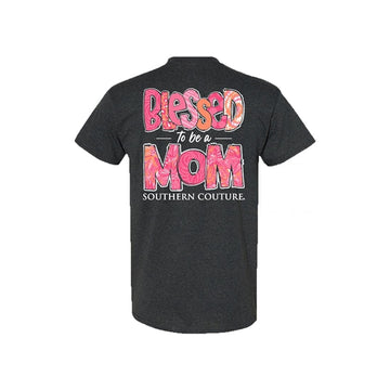 Classic Blessed To Be A Mom Dark Heather LG