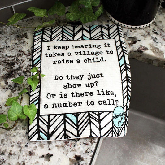 Takes A Village Swedish Dishcloth