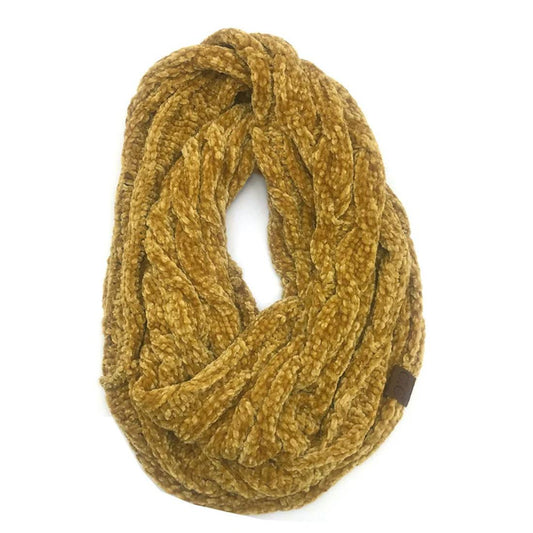 Mustard Velour Scarf