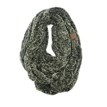 Olive Velour Scarf