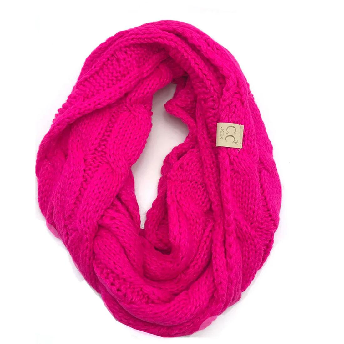 Kids Neon Pink Infinity Scarf - Christmas Place