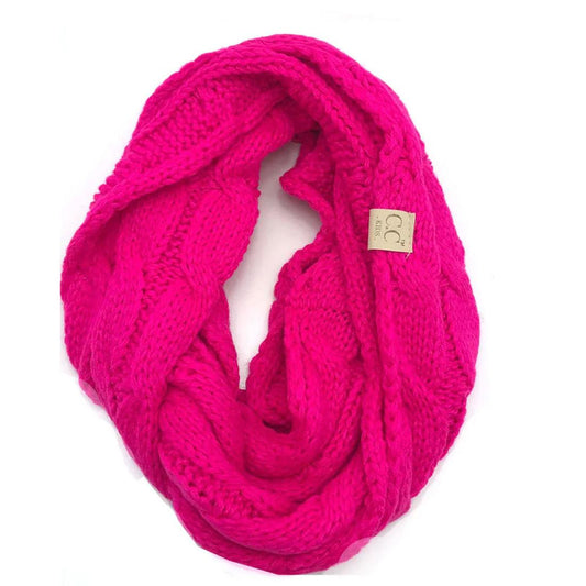 Kids Neon Pink Infinity Scarf