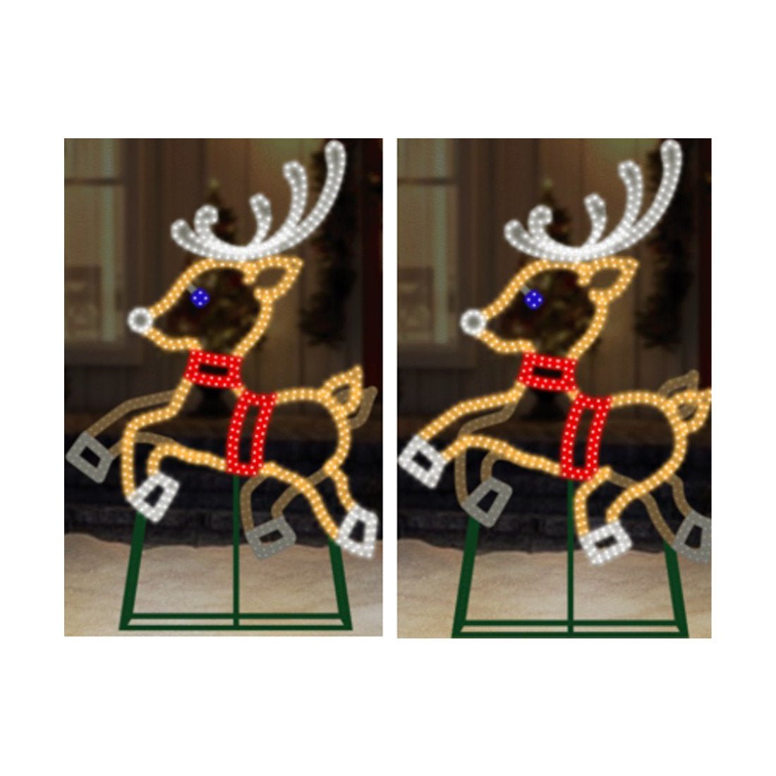 3FT 255LT LED PRANCING REINDEER - Christmas Place