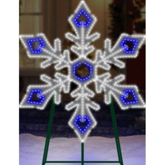 3FT 522LT LED BLUE WHITE SNOWFLAKE
