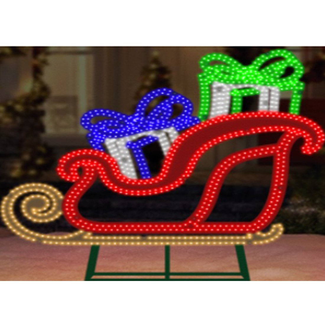 32IN 396LT LED SLEIGH WITH GIFTS - Christmas Place