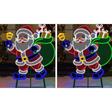 3FT 635LT LED SANTA RINGING BELL - Christmas Place