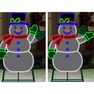 3FT 338LT LED WAVING SNOWMAN - Christmas Place