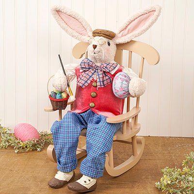 Artist Bunny with Chair - Christmas Place