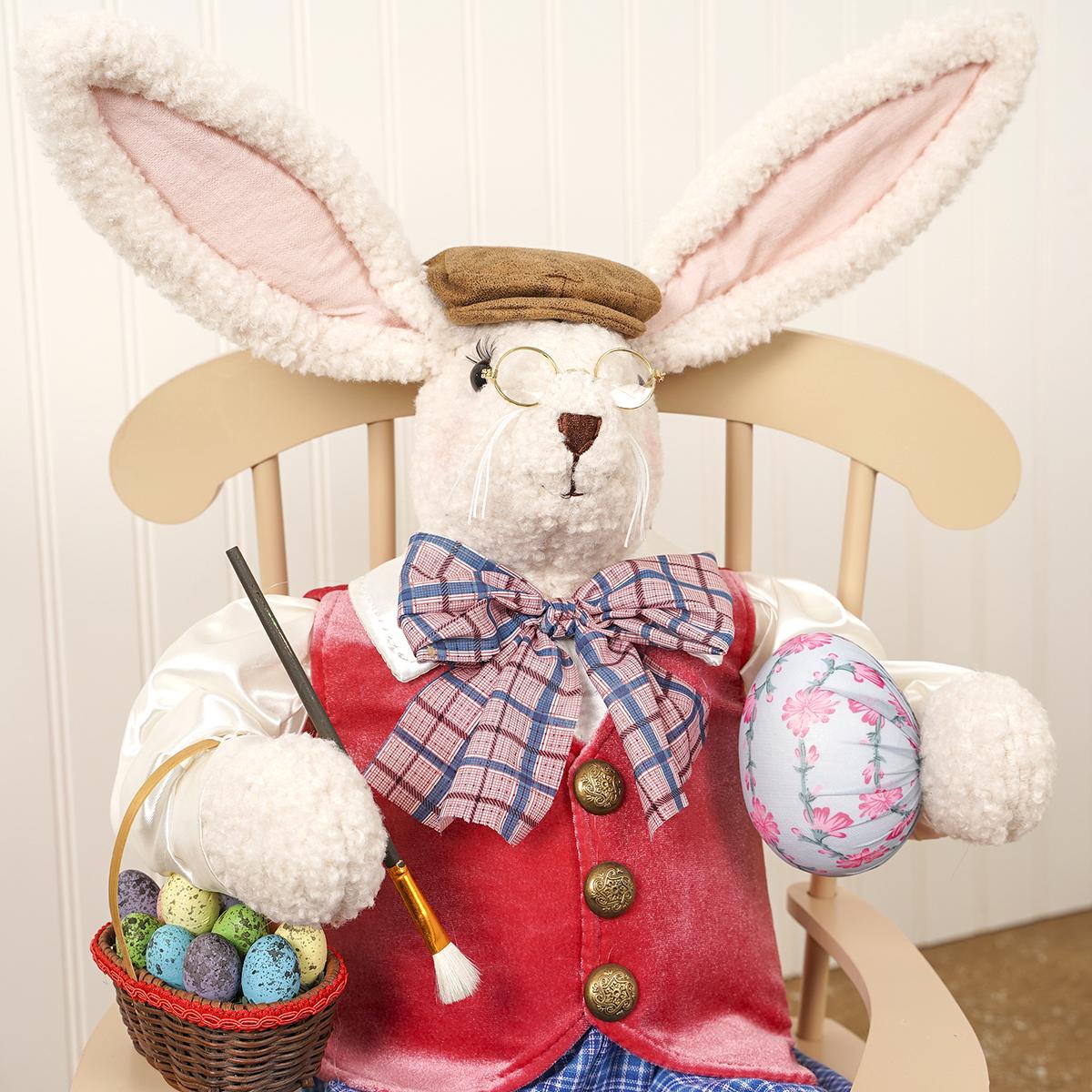 Artist Bunny with Chair - Christmas Place