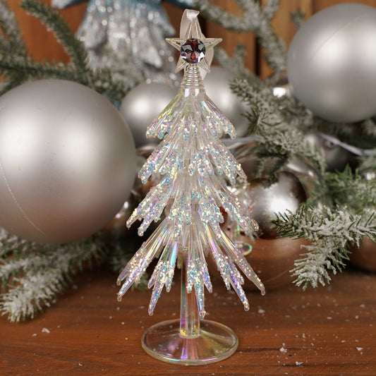 6.5Inch White Diamond Tree Ornament - Christmas Place