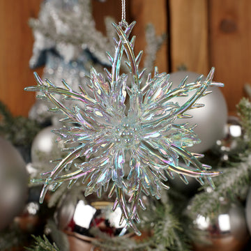 5Inch Blue Snowflake Ornament