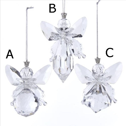 Clear Angel Ornaments
