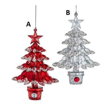 Red Clear Tree Ornament