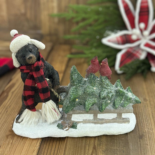 Light Up Bear And Tree