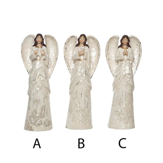 12in Peaceful Poinsettia Angel